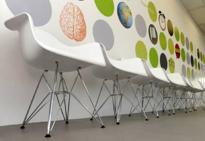 Fresque murale dans une entreprise