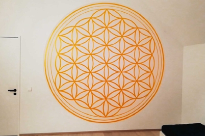 Découvrez le travail d'Art Paint dans une salle de yoga