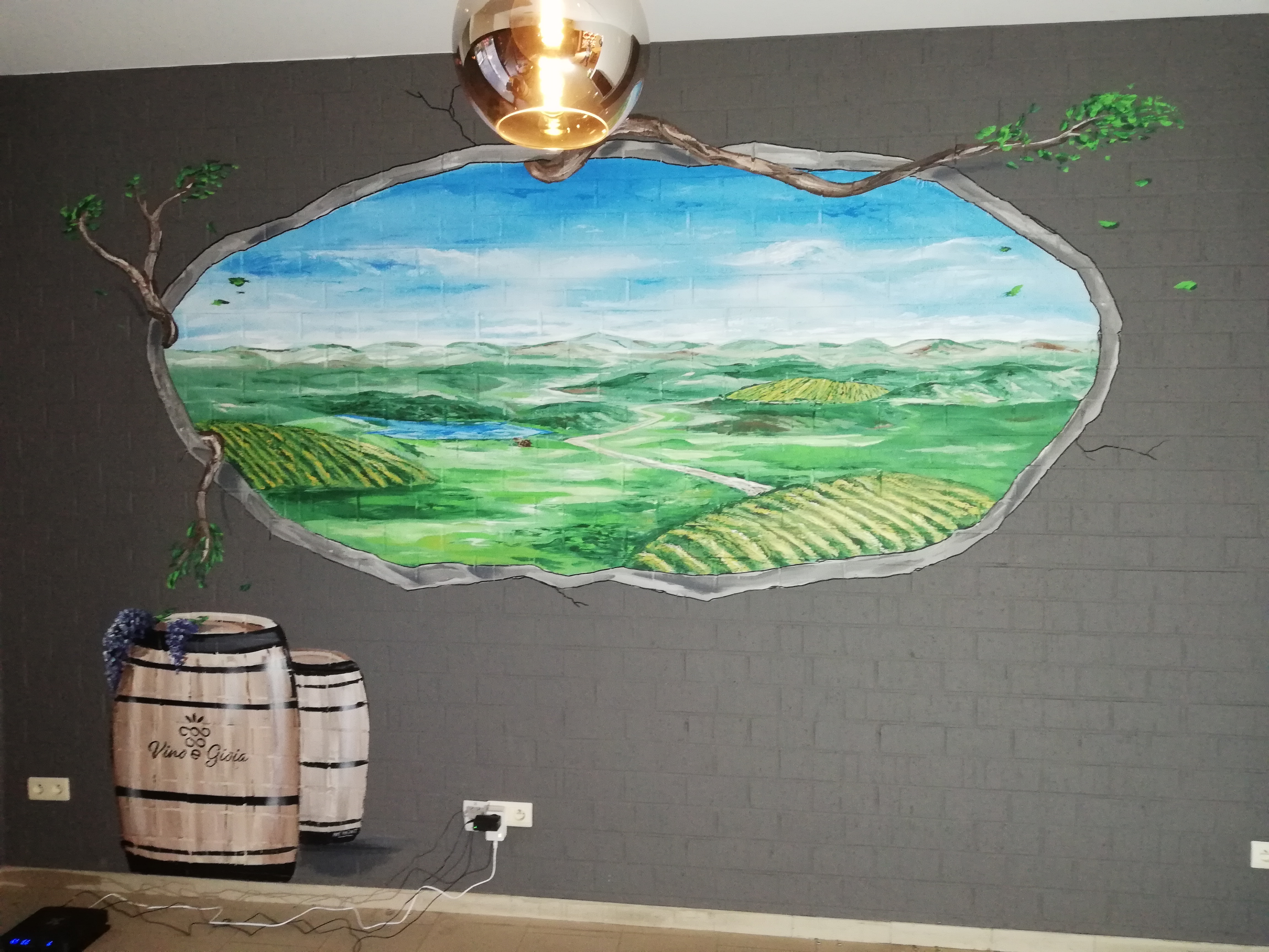 Fresque en trompe-l&rsquo;&oelig;il d'Art Paint