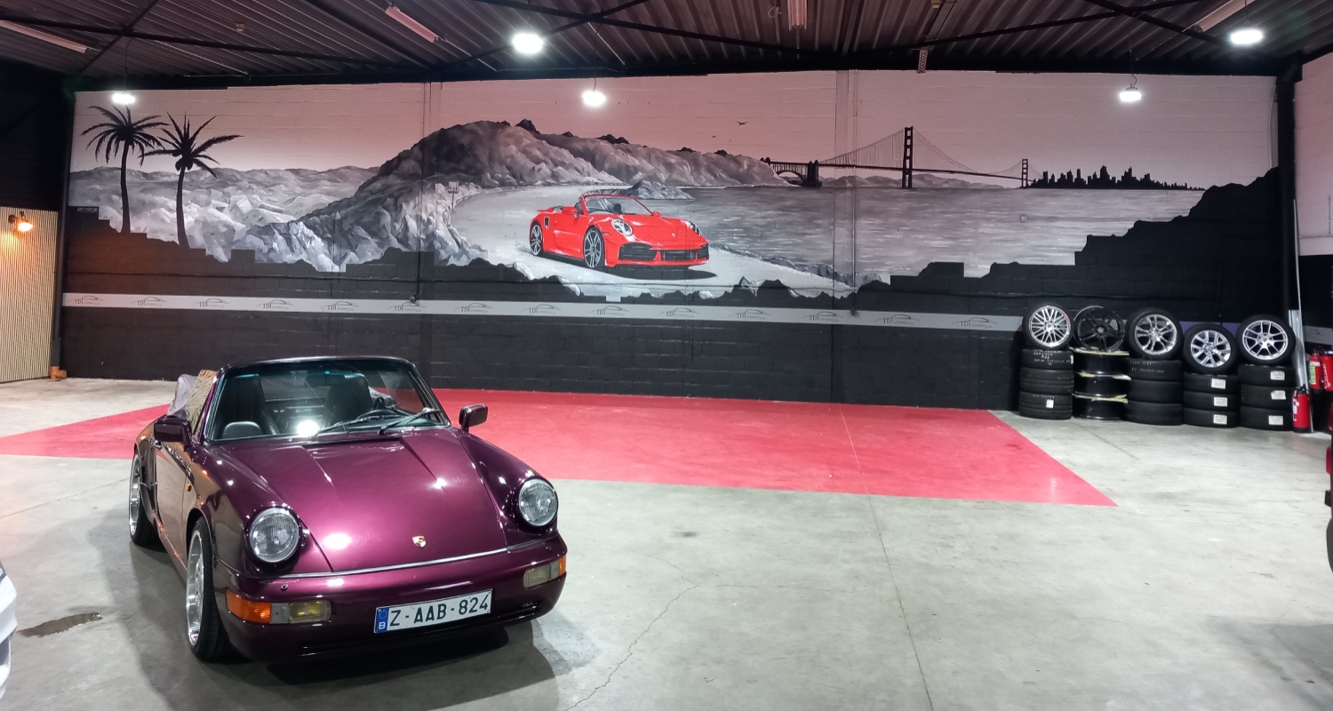 Fresque d'une Porshe 911 S