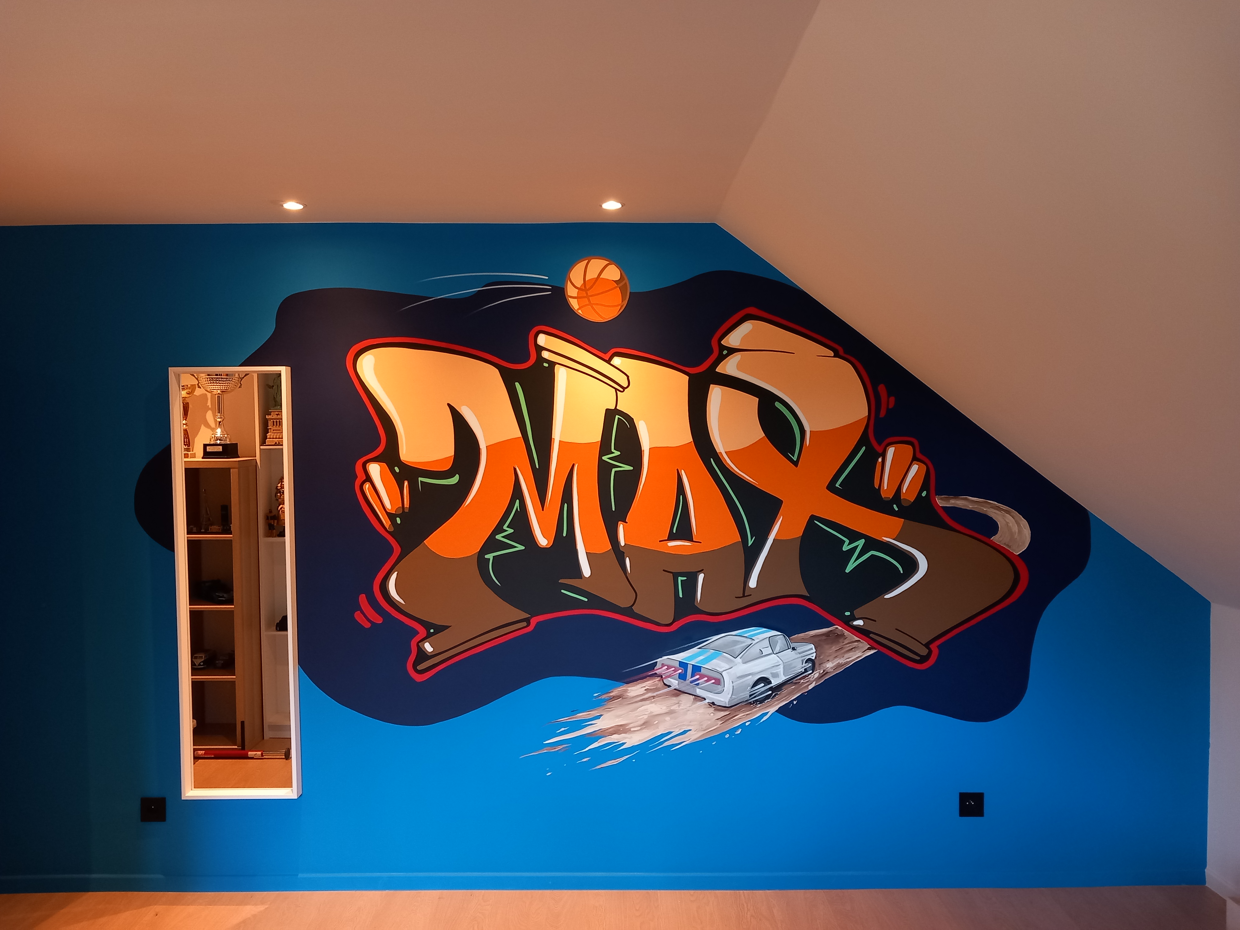 Fresque murale chambre adolescent