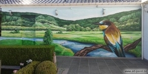 Tous les détails de notre chantier de fresque murale extérieure à Chaudfontaine 