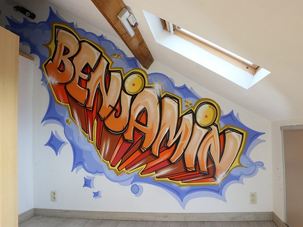 Décoration murale d’une chambre d’enfant à Embourg