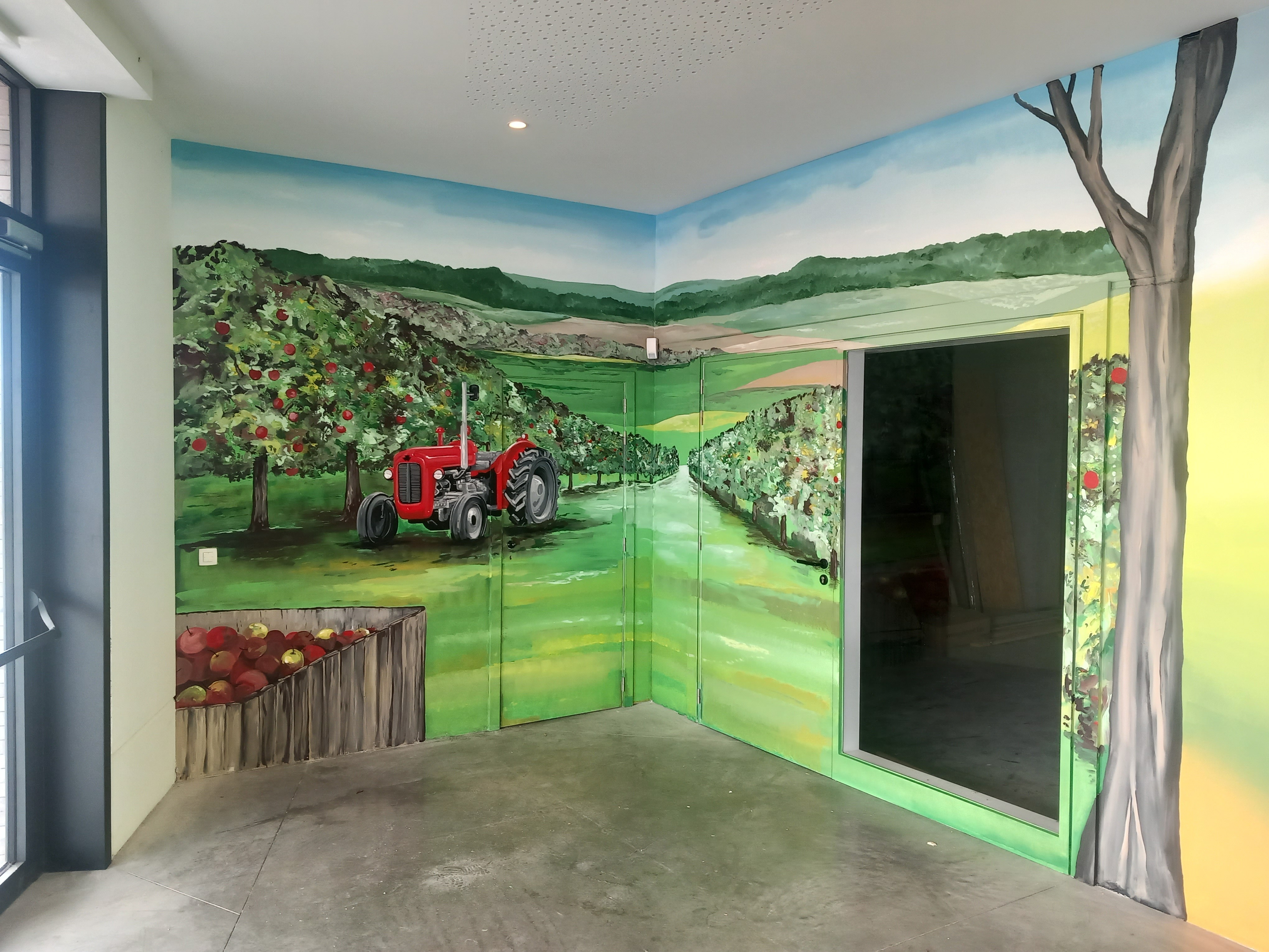 Décoration murale magasin fruits et légumes local à Tournai