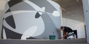 Décoration murale sur mesure salle événementielle Wallonie