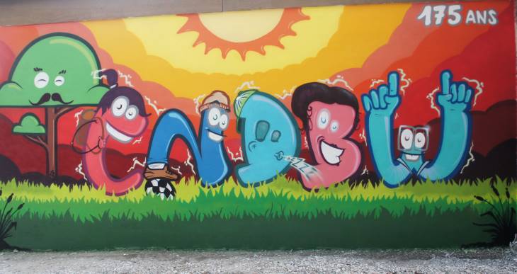 graff cour ecole recreation wavre