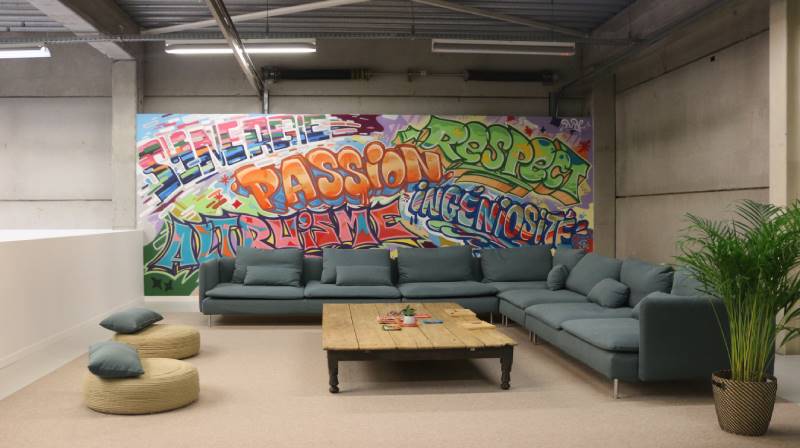 espace detente cosy graffiti entreprise