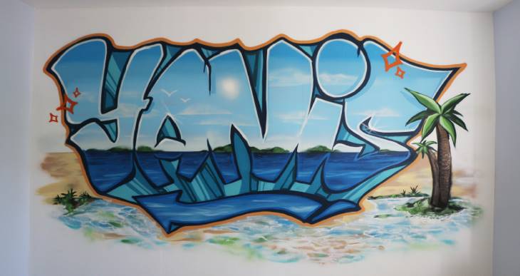 decoration mur prenom ado plage braine